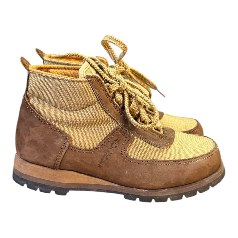 Rocky USA Vintage Hiking boots in brown leather and tan canvas Women’s Size 7 M